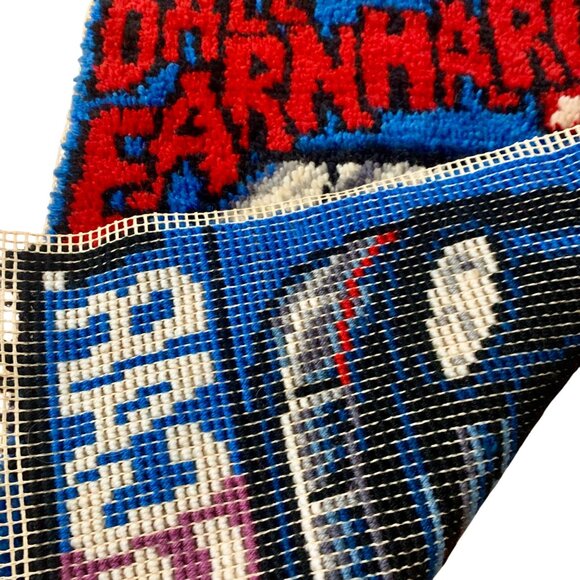 Dale Earnhardt #3 NASCAR Latch Hook Rug Wall Hanging Collectibles Vintage 80s - Picture 2 of 3